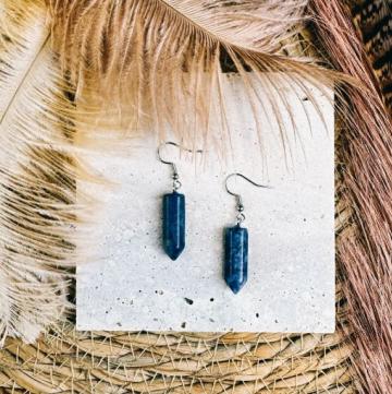 Sodalite Terminated Point Earrings